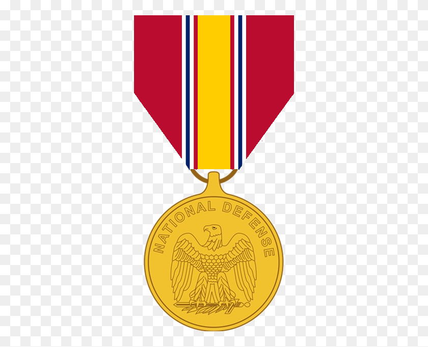 314x621 Medalla Del Servicio De Defensa Nacional - Medalla Png