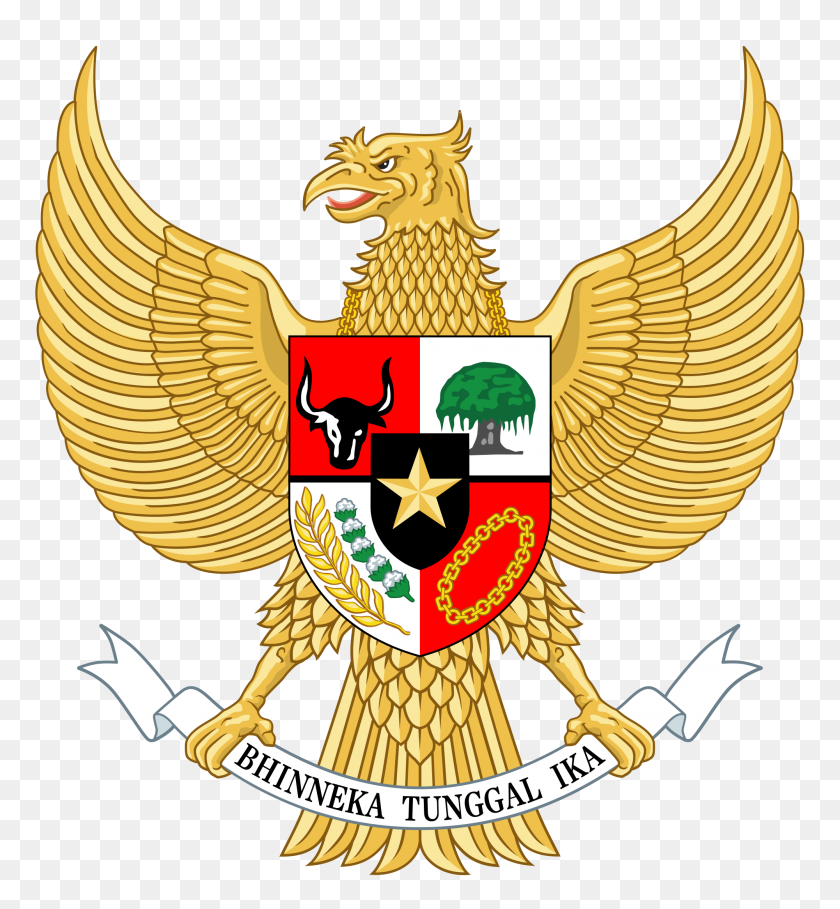 2000x2178 Государственный Герб Индонезии - Индонезия Png