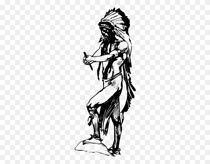246x596 Native American Clip Art - Native American Clipart Black And White