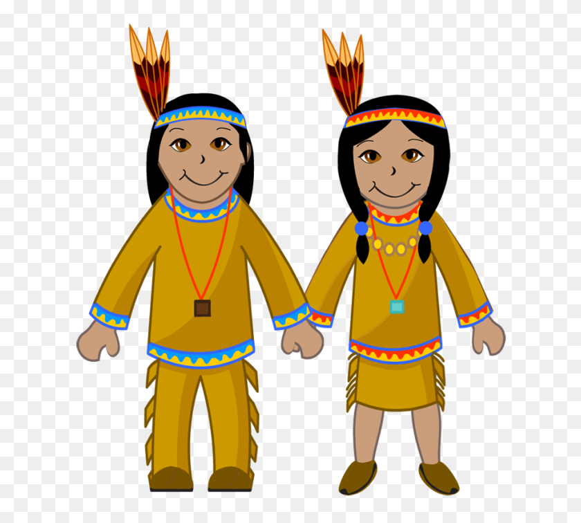 640x696 Native American Clipart Couple - Moccasins Clipart