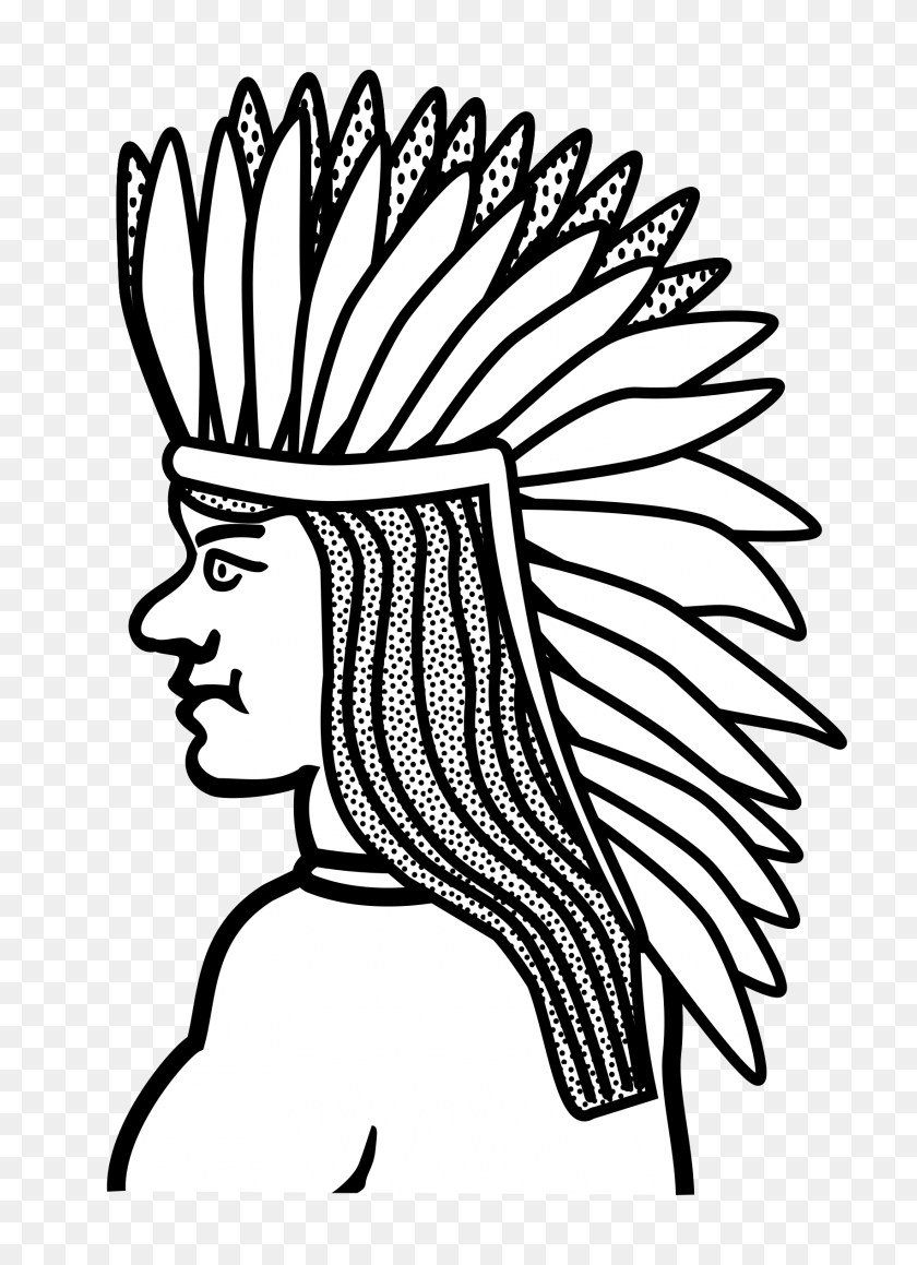 1703x2400 Native American Clipart Hair - Hair Color Clipart