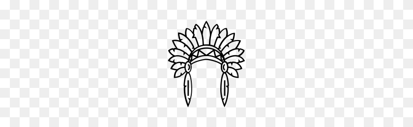 200x200 Native American Headdress Icons Noun Project - Indian Headdress PNG