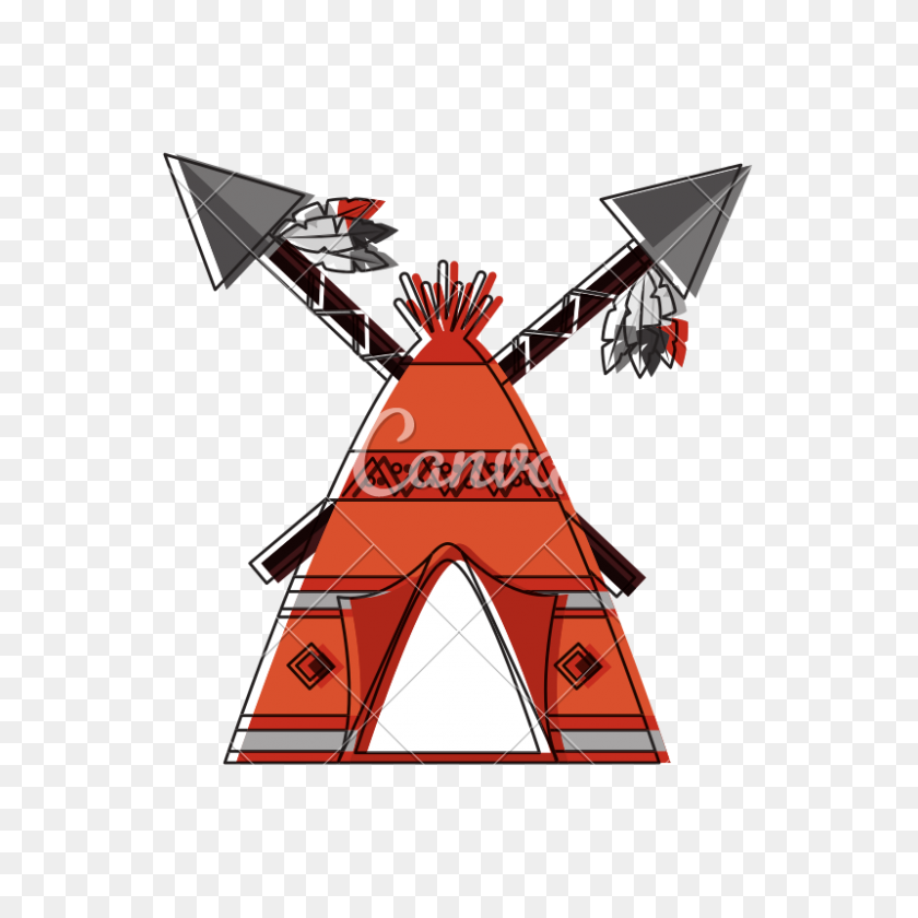 800x800 Native American Indian Teepee Icon - Indian Teepee Clipart