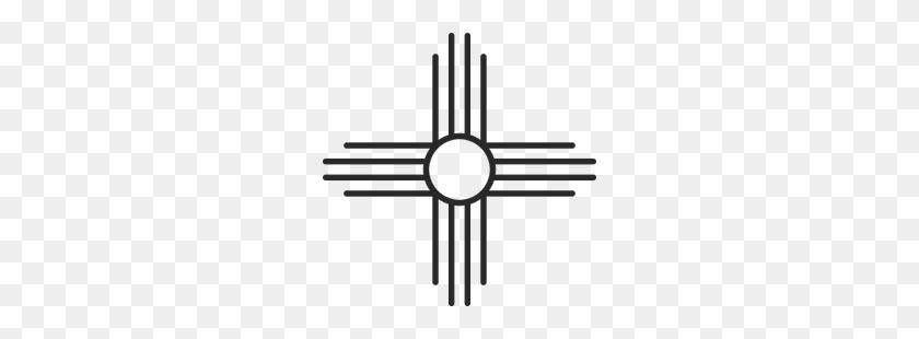 250x250 Американских Индейцев Наклейка С Символом Солнца Зия - Символ Зия Png