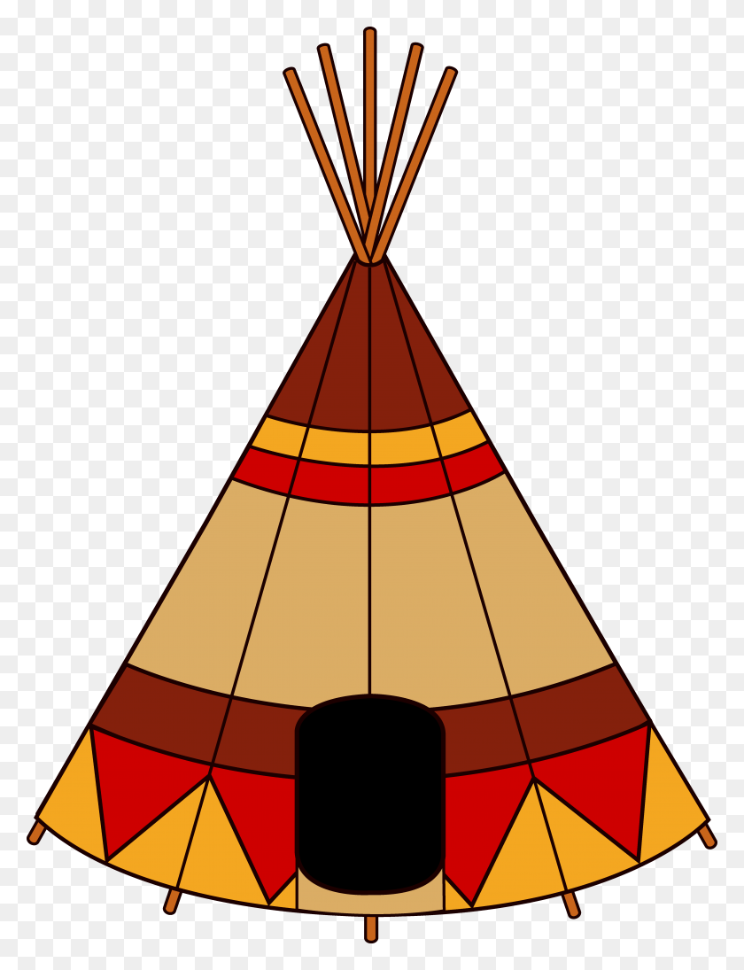 5051x6705 Native American Teepee - Tent Clipart