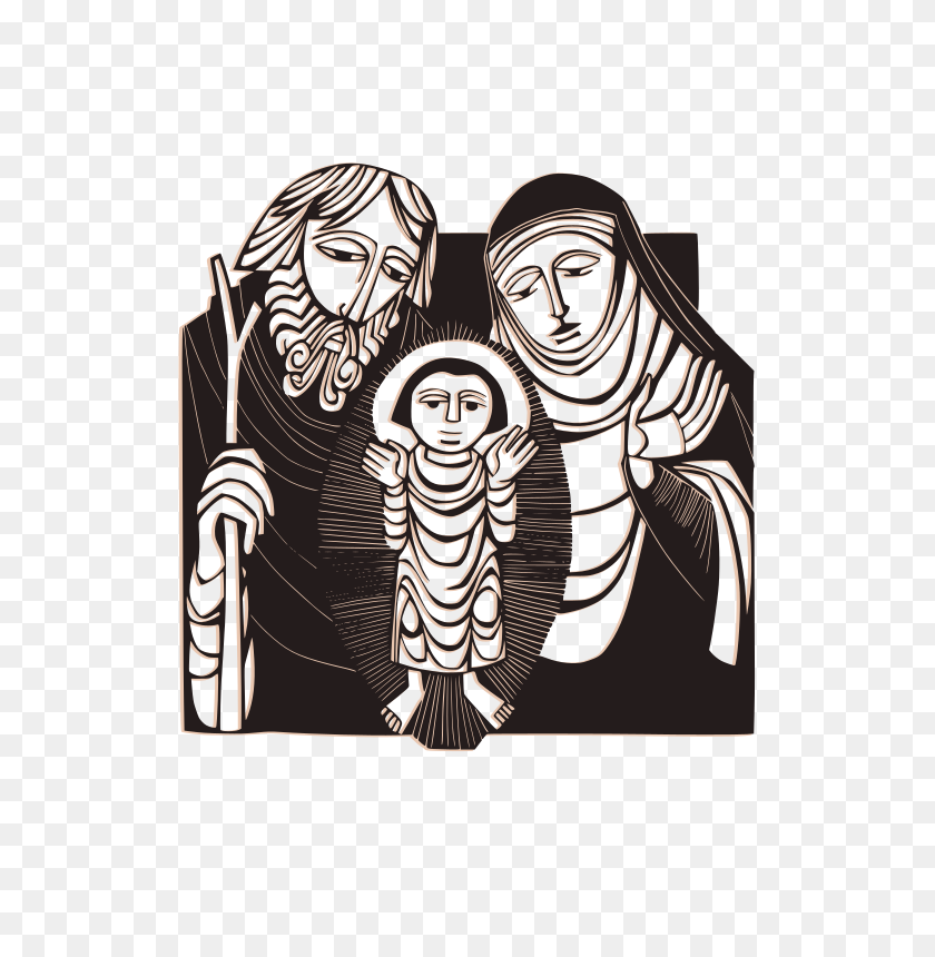 590x800 Nativity Vector Black Png Images - Manger Clipart Black And White