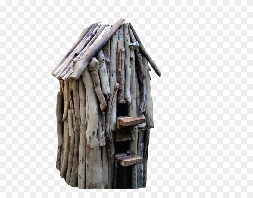 562x600 Natural Driftwood Birdhouse Handcrafted, Indonesia The Birdhouse - Driftwood PNG