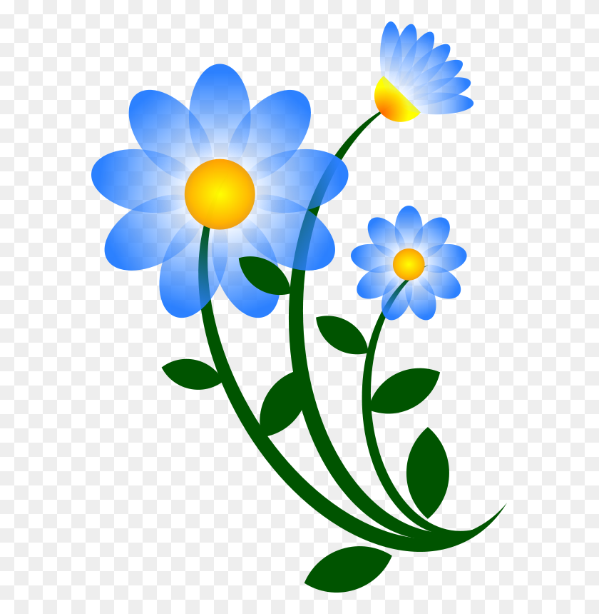 583x800 Nature Flower Blue Motif Free Images - August Clipart Free