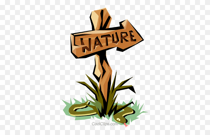 347x480 Nature Sign Royalty Free Vector Clip Art Illustration - Nature Clipart