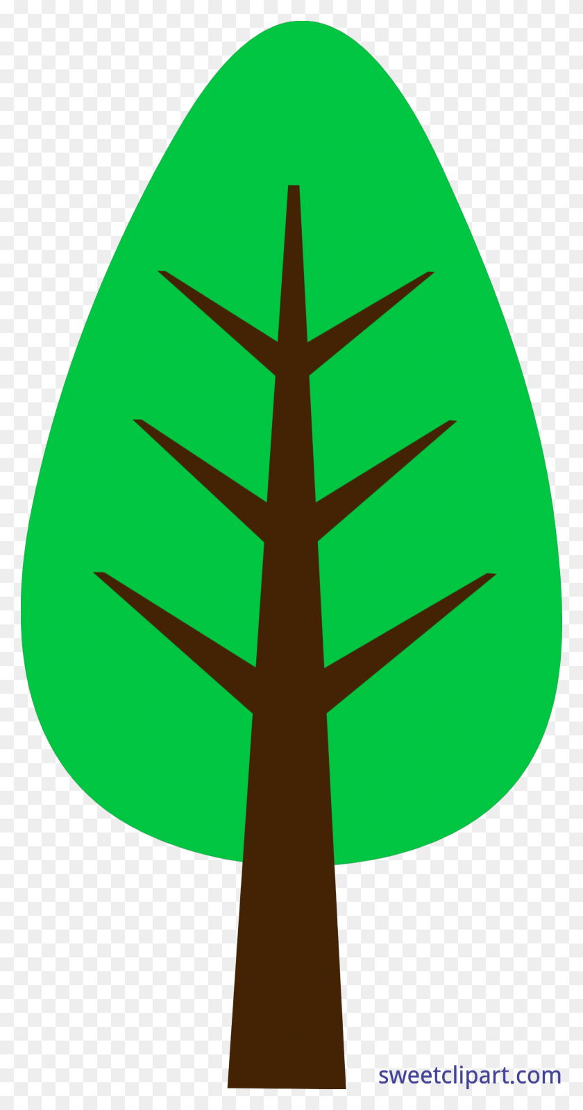 3128x6177 Naturaleza Árbol Simple Verde Clipart - Sci Fi Clipart