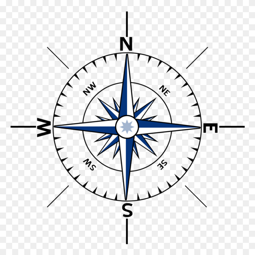 800x800 Nautical Compass Logo Nautical Compass Outline Beachy - Nautical Compass Clipart