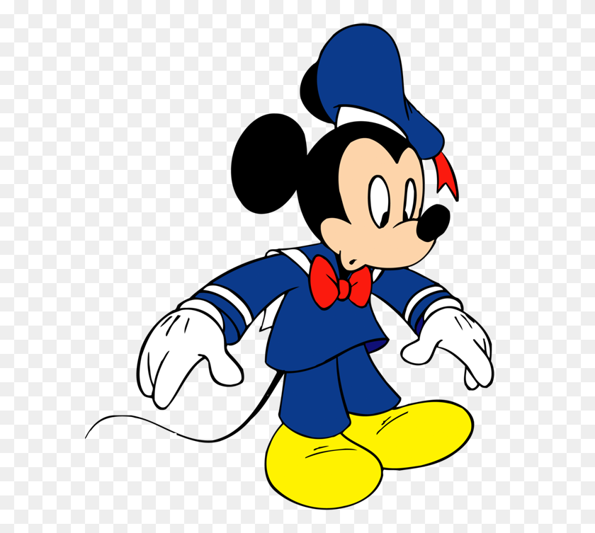 600x693 Clipart Náutico De Mickey Mouse - Mickey Mouse Cruise Clipart