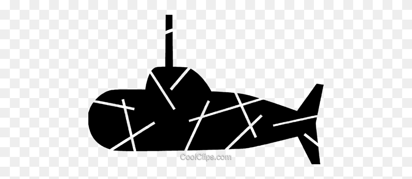 480x305 Naval Submarine Royalty Free Vector Clip Art Illustration - Submarine Clipart
