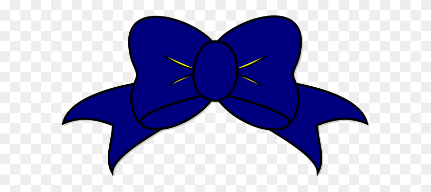 600x314 Navy Blue Bow Clip Art - Blue Bow Clipart