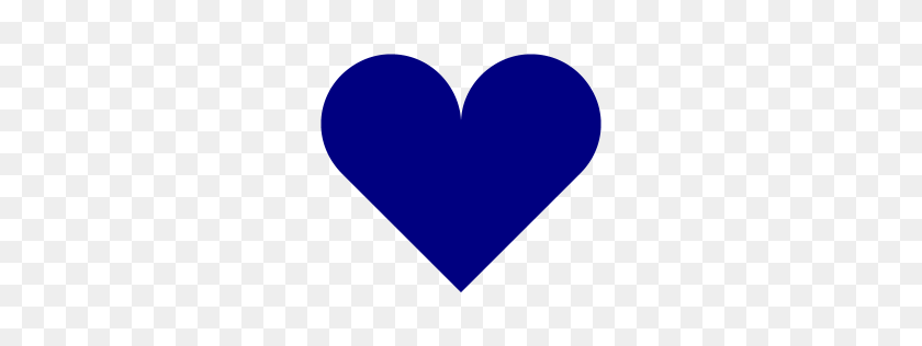 256x256 Navy Blue Heart Icon - Blue Heart PNG