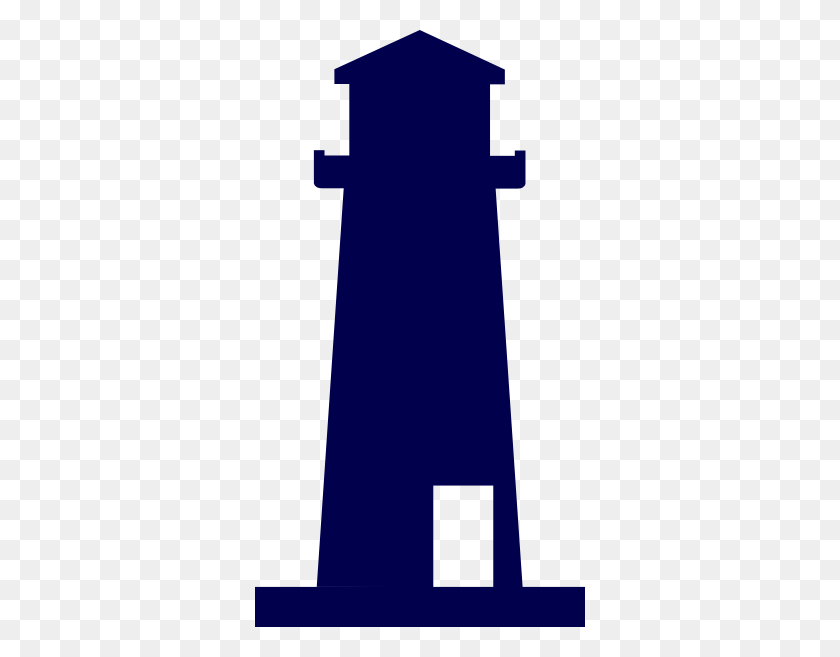 330x597 Navy Blue Lighthouse Clip Art - Nautical Theme Clipart