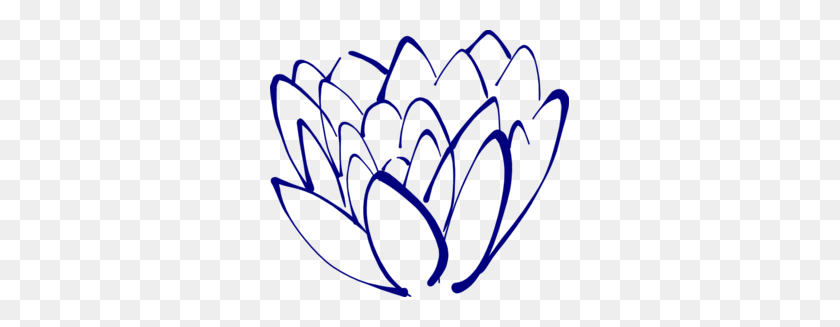 299x267 Navy Blue Lotus Png, Clip Art For Web - Lotus Clipart Black And White