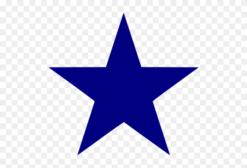 512x512 Navy Blue Star Icon - Blue Star PNG