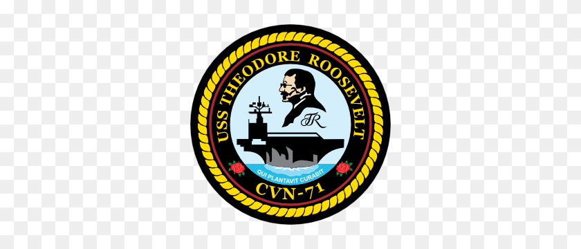 300x300 Navy Carrier Ship Cvn Uss Theodore Roosevelt Sticker - Theodore Roosevelt Clipart