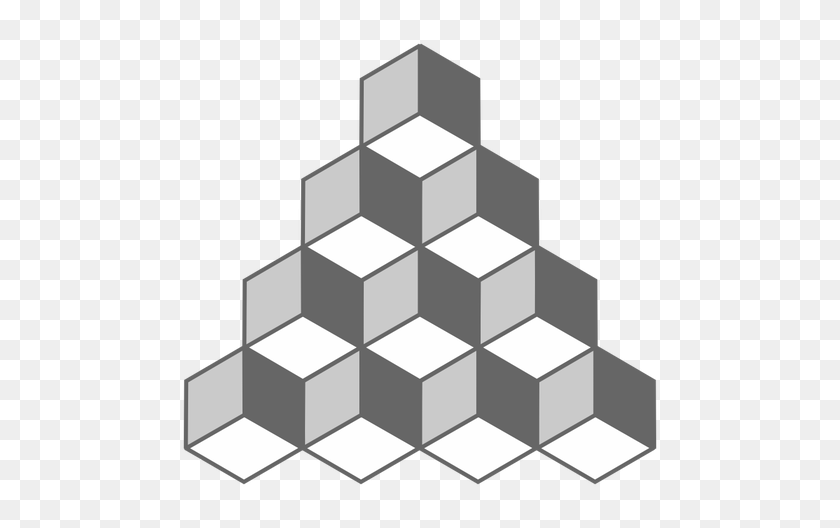 500x468 Imágenes Prediseñadas De Necker Cube Illusion - Floor Clipart