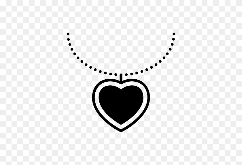 512x512 Necklace, Beautiful Necklace, Boy Locket Icon With Png And Vector - Necklace Clipart Black And White