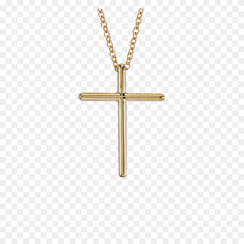 2700x2700 Necklace Cross Small Yellow Gold With Chain Art Of Shine Co - Gold Shine PNG