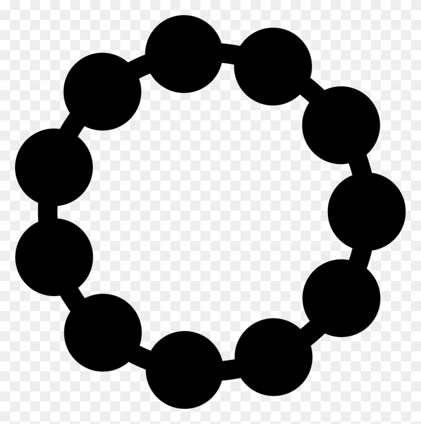 981x988 Collar De Perlas Negras De Forma Circular Corta Png Icono Gratis - Collar De Perlas Png