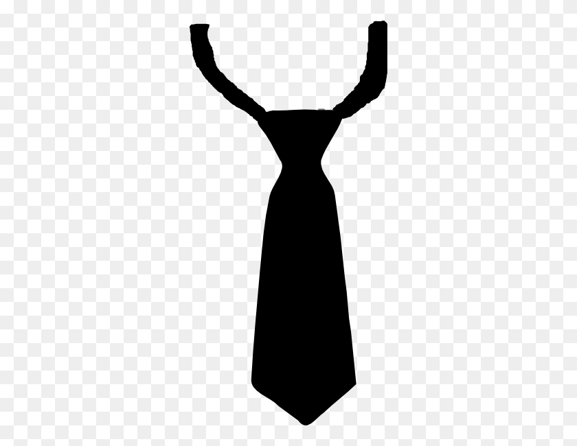 288x590 Necktie Clipart Black And White Clip Art Images - Dress Form Clip Art
