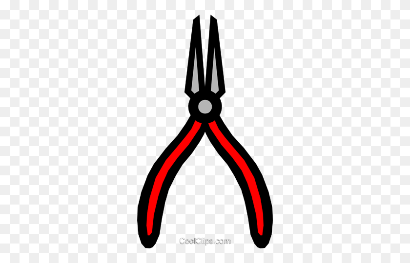 278x480 Needle Nose Pliers Royalty Free Vector Clip Art Illustration - Red Nose Clipart