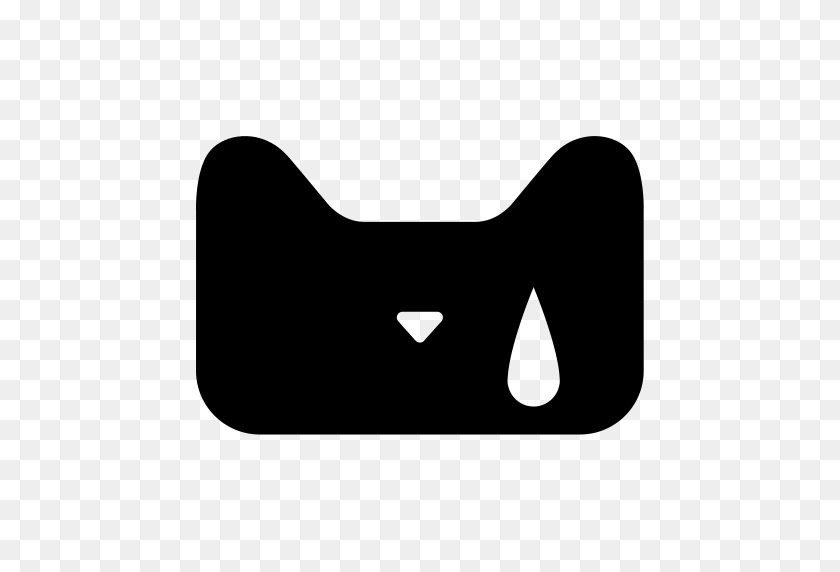 512x512 Negative Cathead, Negative, Sad Icon With Png And Vector Format - Cat Head PNG