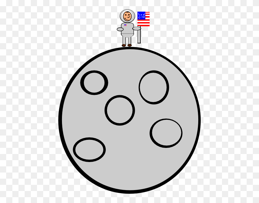 462x599 Neil Armstrong Visiting Moon Png, Clip Art For Web - Moon Clipart PNG