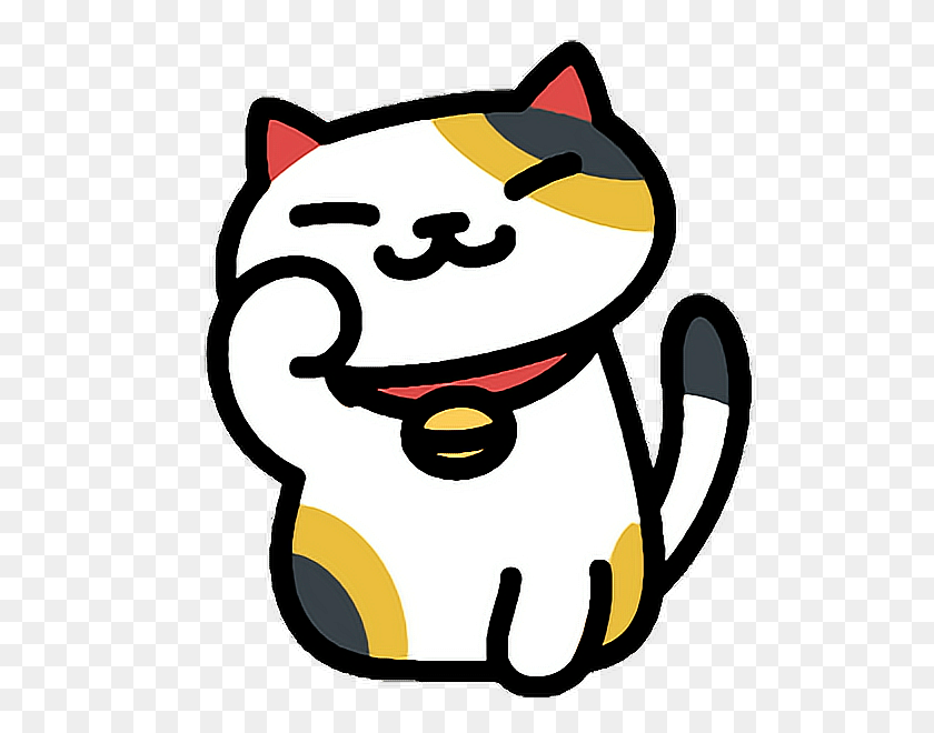 600x600 Neko Cat Nekoatsume Cute Simple Kitty Game Japanese - Simple Cat Clipart