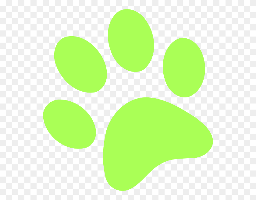 558x597 Neon Clipart Dog Paw - Dog Paw Clipart