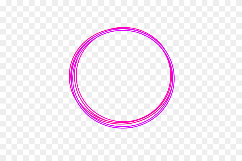 500x500 Неоновое Свечение Круги Розовый Hotpink Фиолетовый Круг Круглая Рамка - Фиолетовый Круг Png