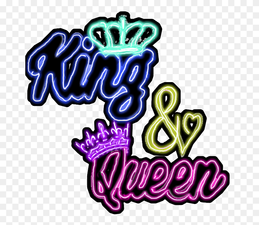 676x669 Neon King Queen Clown - Neon Sign Clipart