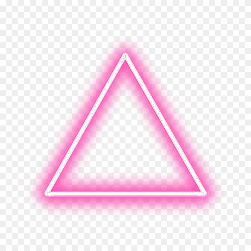 2896x2896 Neon Lights Triangle Pink Freetoedit - Neon Lights PNG
