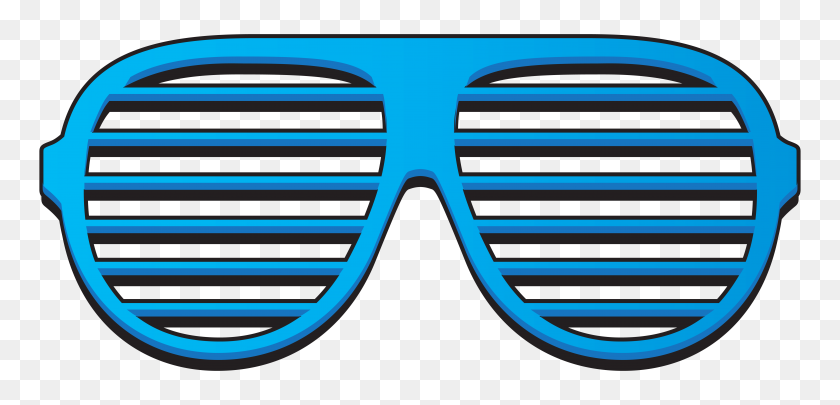 6238x2766 Neon Shutter Sunglasses Clip Art - Shutter Clipart