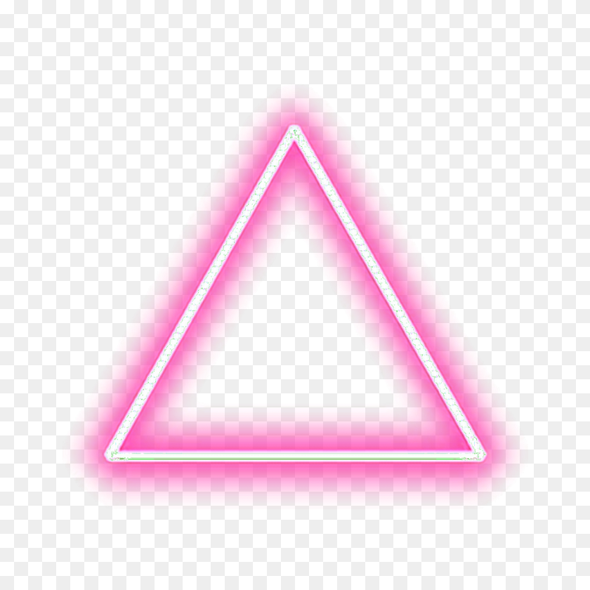 1024x1024 Неоновый Треугольник Розовый В Tumblr Editpng Pngedit Pngedits Png - Розовый Png