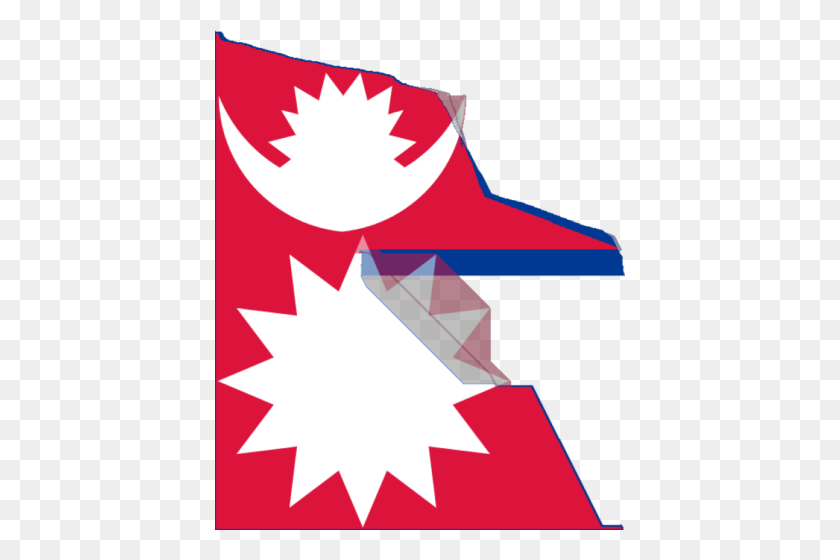 410x500 Nepal Flag But I Applied Content Aware Scaling To It - Nepal Flag PNG