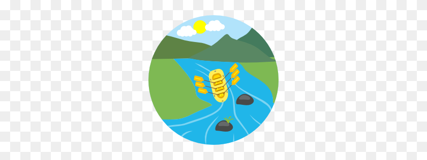 256x256 Nepal Volunteering And Adventure - River Rafting Clipart