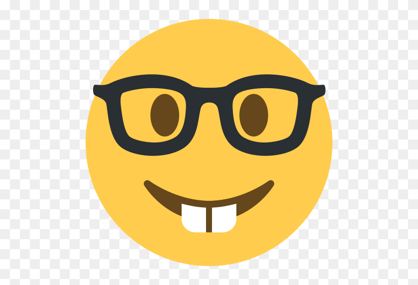 512x512 Nerd Emoji Significado Con Imágenes De La A A La Z - Cara Emoji Png