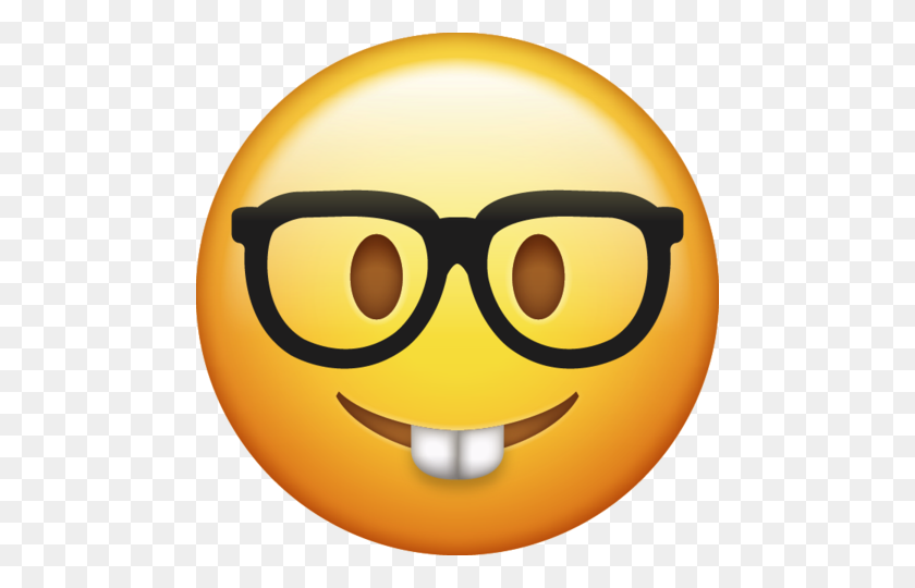 480x480 Nerd Emoji Png Transparent Background - Smiling Emoji PNG
