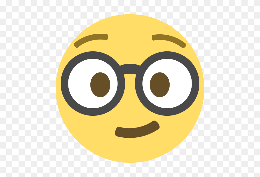 512x512 Nerd Face Emoji Emoticon Vector Icon Free Download Vector Logos - Free Emoji Clipart