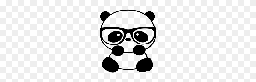 190x211 Nerd Panda - Cute Panda PNG