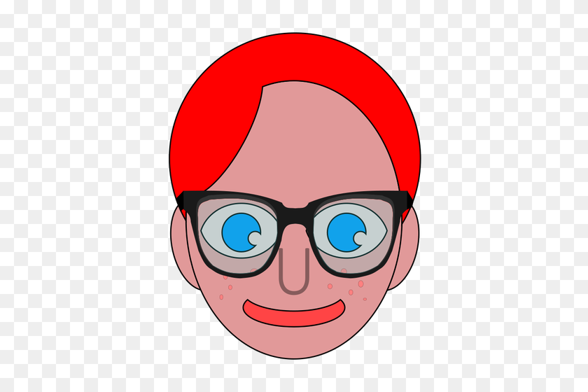 400x500 Nerd With Glasses - Acne Clipart