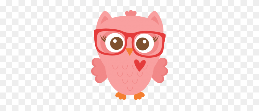 300x300 Nerdy Girl Owl Scrapbook Cuts Cutting Doodle - Nerd Glasses Clipart