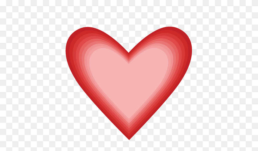 432x432 Nested Heart Scrapbook Cute Clipart - Heart Silhouette PNG
