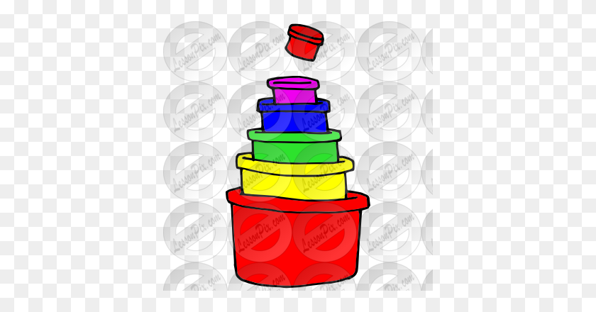 380x380 Nesting Cups Picture For Classroom Therapy Use - Cup Stacking Clipart