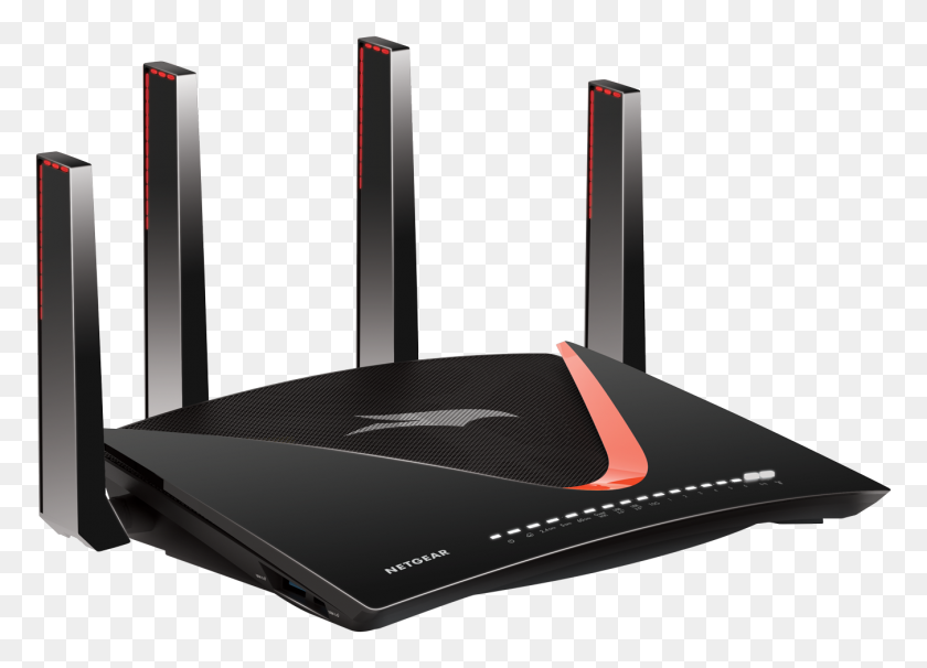 1350x946 Netgear Nighthawk Pro Gaming Router - Router PNG