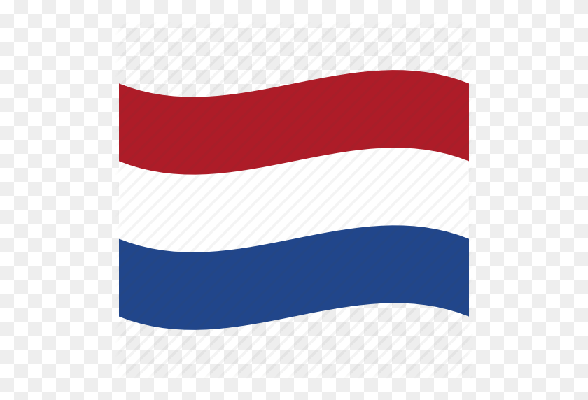 512x512 Netherlands, Nl, Red, Waving Flag Icon - Waving Flag PNG